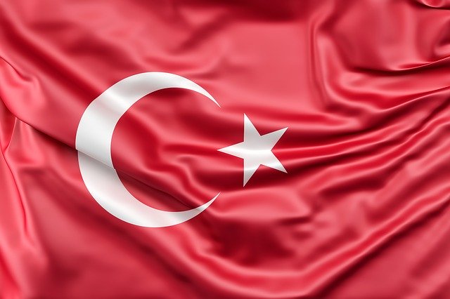 Die Flagge der Türkei als Symbol.