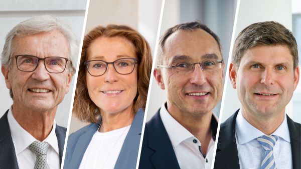 Die beiden Geschäftsführenden Gesellschafter Dr. Wolf Herold und Sabine Herold sowie die beiden neuen Geschäftsführer Dr. Karl Bitzer und Christian Walther (v.l.n.r.) .