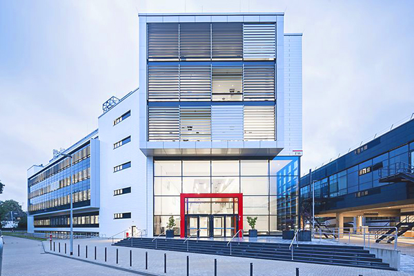 Eine Außenaufnahme des "Inspiration Center Düsseldorf".